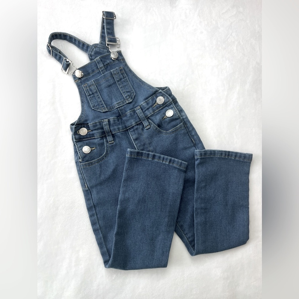 Toddler Girls Jean Flare Overalls